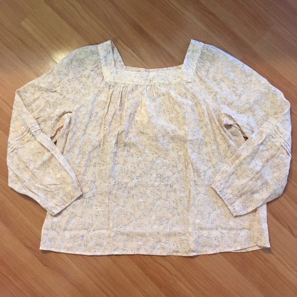Women's LC Lauren Conrad Shirred Peasant Top - Picture 2 of 8
